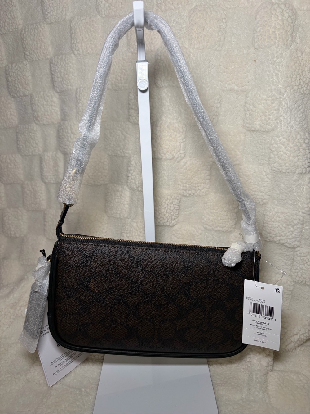 Coach Brown Signature Canvas Shoulder Bag